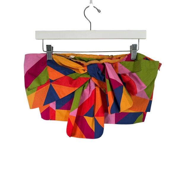 Farm Rio Anthropologie Bandeau Multicolor Geometric Top Boho NEW Womens Large - Picture 2 of 8